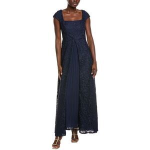 Kay Unger Womens Claudia Gown, Blue